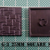 Square Stone Texture Bases 25mm (5)