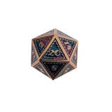 Metall Würfelset "Dragon Scale" | Roségold Blau-Lila | 7er RPG Würfelset