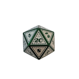 Metall Würfelset "Forest Green" | Dunkelgrün Creme | 7er RPG Würfelset