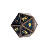 Metall Würfelset "Midnight Dragon Scale" | Gunmetal Blau | 7er RPG Würfelset