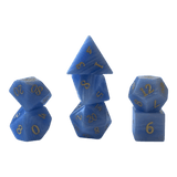 Agate Edelsteinwürfel Blau Set