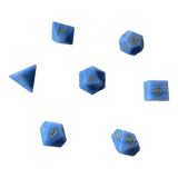 Agate Edelsteinwürfel Blau Set