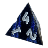Schwarzer Nickel mit blauen Streifen Metallwürfel W4