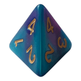 W4 Perlmuttwürfel in Blau & Lila