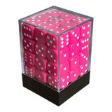 Chessex Opaque 12mm Pink/White W6 Set