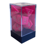 Chessex Opaque Pink/Weiß 7er Set
