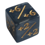 Counter-Würfel Positiv in Perlmutt Schwarz