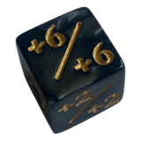 Counter-Würfel Positiv in Perlmutt Schwarz