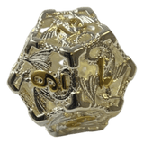 Drachenwürfel W12 (Silber mit goldenen Nummern) - 18mm