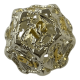 Drachenwürfel W12 (Silber mit goldenen Nummern) - 18mm