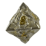 Drachenwürfel W8 (Silber mit goldenen Nummern) - 18mm