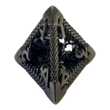 W4 Drachenwürfel aus Antiken Silber  - 18mm