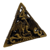 W4 Drachenwürfel - Antiken Messing - 18mm