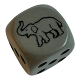 Elefanten Würfel W6 16mm Grau