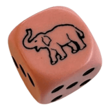 Elefanten Würfel W6 16mm Rosa