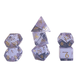 Lila Glaswürfel Set