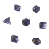 Lila Glaswürfel Set