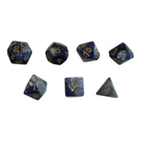 Marmoriert blau-schwarz/gold