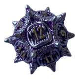W12 Lila Monsterwürfel - Metallwürfel 18mm