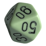 Chessex Opaque Pastel Green/Black W10-0