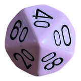 Chessex Opaque Pastel Pink/Black W10-0