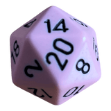 Chessex Opaque Pastel Pink/Black W20