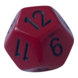 Chessex Opaque Red/Black W12