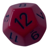 Chessex Opaque Red/Black W12