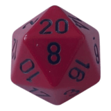 Chessex Opaque Red/Black W20