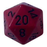 Chessex Opaque Red/Black W20