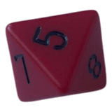 Chessex Opaque Red/Black W8
