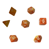 Perlmuttwürfel Set in Orange & Gelb