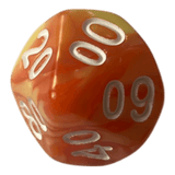 W10-0 Perlmuttwürfel Set in Orange & Gelb