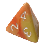 W4 Perlmuttwürfel Set in Orange & Gelb
