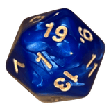 Perlmutt W20 in blau/gold