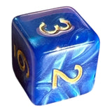 Perlmutt W6 in blau/gold