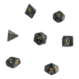 Perlmuttwürfel 7er Set in Schwarz