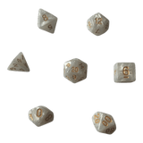 Perlmuttwürfel Set in weiß