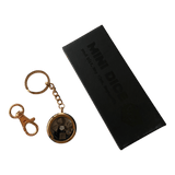 Schlüsselanhänger - Rosé Gold Optik - inkl. Mini Metall Würfel Set - Kupfer - 6mm