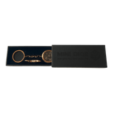 Schlüsselanhänger - Rosé Gold Optik - inkl. Mini Metall Würfel Set - Kupfer - 6mm