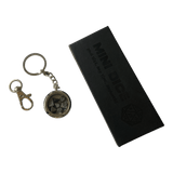 Schlüsselanhänger - Silber Optik - inkl. Mini Metall Würfel Set - Silber - 6mm