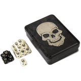 Totenkopf Würfel Set inkl. Metallbox