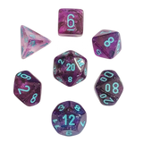 Chessex Mega‑Hedral - Nebula Nocturnal/turquoise Dice Set (20mm)