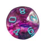 Chessex Mega‑Hedral - Nebula Nocturnal/turquoise Dice Set (20mm)