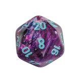 Chessex Mega‑Hedral - Nebula Nocturnal/turquoise Dice Set (20mm)