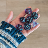 Chessex Mega‑Hedral - Nebula Nocturnal/turquoise Dice Set (20mm)