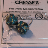 W20 Ohrringe - Hook Earrings Festive Mosaic/Yellow Mini-Poly