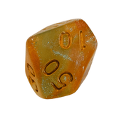 Shimmer Dice - Orange-yellow 7er Set