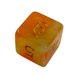 Shimmer Dice - Orange-yellow 7er Set