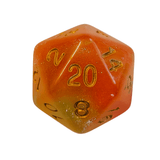Shimmer Dice - Orange-yellow 7er Set